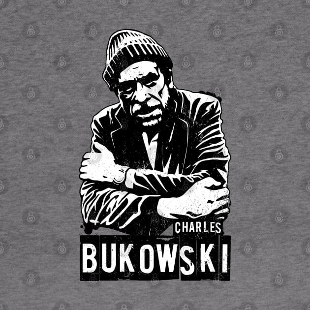 Charles Bukowski Stencil Portrait by CultureClashClothing